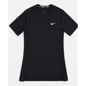 NIKE Pro Men's Dri-Fit Short Sleeve Black Shirt Standard Fit Large